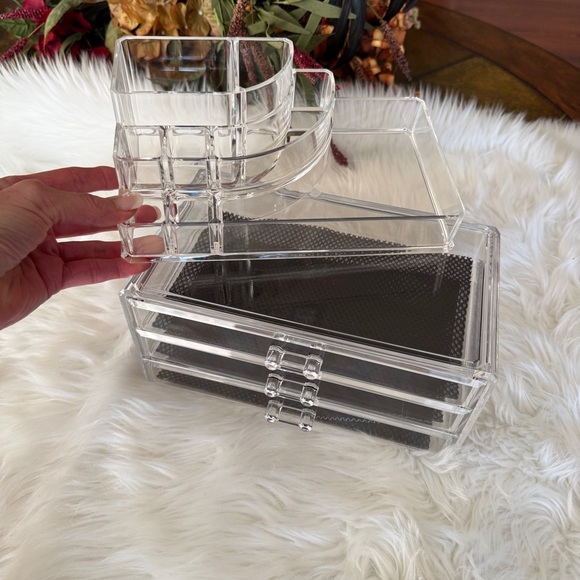 💖 Acrylic Cosmetic or Jewelry Organizers, Two-Piece Set, NWOB - Picture 1 of 13